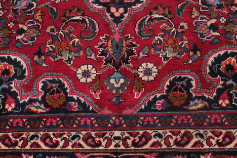 Mashad Red Hand Knotted 69 X 101  Area Rug 400-16434 Image 13