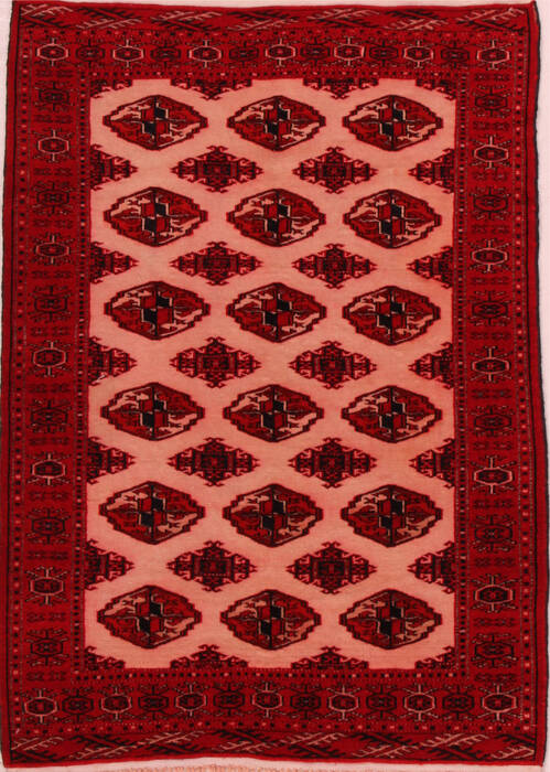 Turkman Red Hand Knotted 31 X 46  Area Rug 400-16444 Image 0