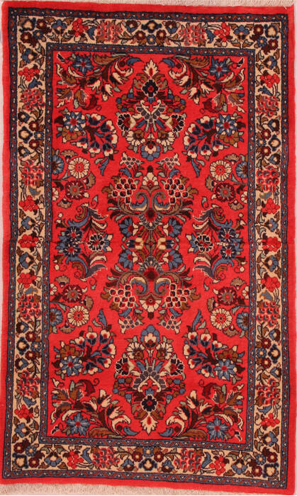 Sarouk Purple Hand Knotted 29 X 46  Area Rug 400-16452 Image 0