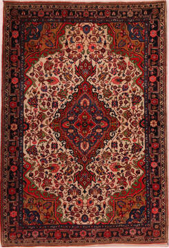 Jozan Beige Hand Knotted 3'6" X 5'1"  Area Rug 400-16459