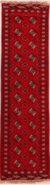 Bokhara Red Runner Hand Knotted 28 X 96  Area Rug 400-16466 Image 0