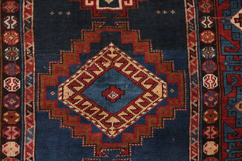 Shirvan Blue Hand Knotted 46 X 82  Area Rug 400-16472 Image 10