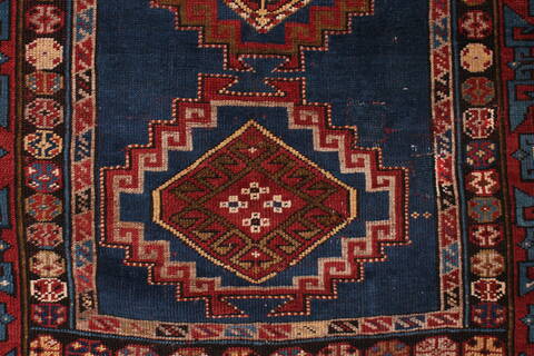 Shirvan Blue Hand Knotted 46 X 82  Area Rug 400-16472 Image 11