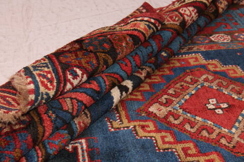 Shirvan Blue Hand Knotted 46 X 82  Area Rug 400-16472 Image 15