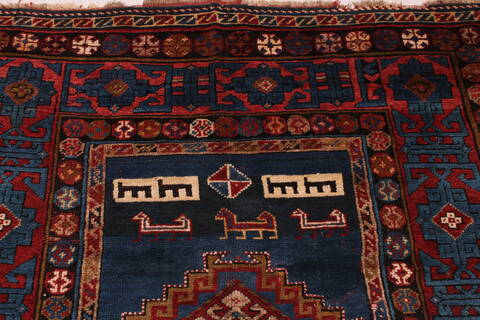 Shirvan Blue Hand Knotted 46 X 82  Area Rug 400-16472 Image 7