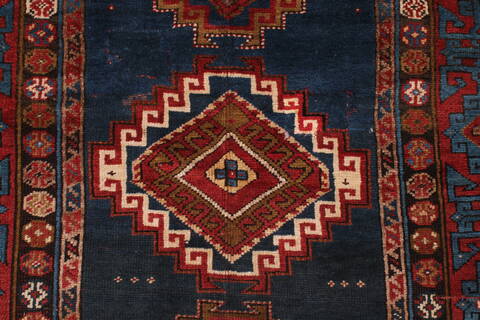 Shirvan Blue Hand Knotted 46 X 82  Area Rug 400-16472 Image 9