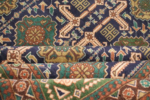 Tabriz Green Hand Knotted 67 X 91  Area Rug 400-16474 Image 15