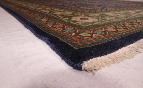 Tabriz Green Hand Knotted 67 X 91  Area Rug 400-16474 Image 4