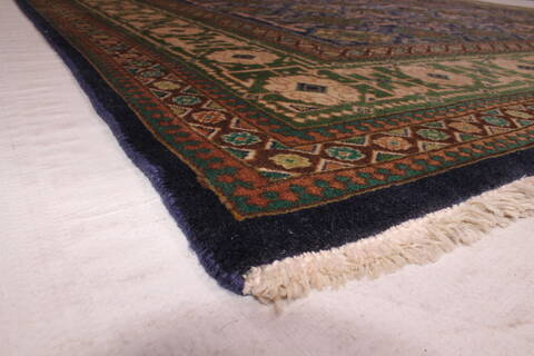 Tabriz Green Hand Knotted 67 X 91  Area Rug 400-16474 Image 5