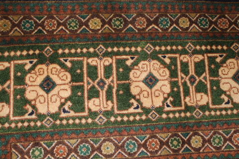 Tabriz Green Hand Knotted 67 X 91  Area Rug 400-16474 Image 11