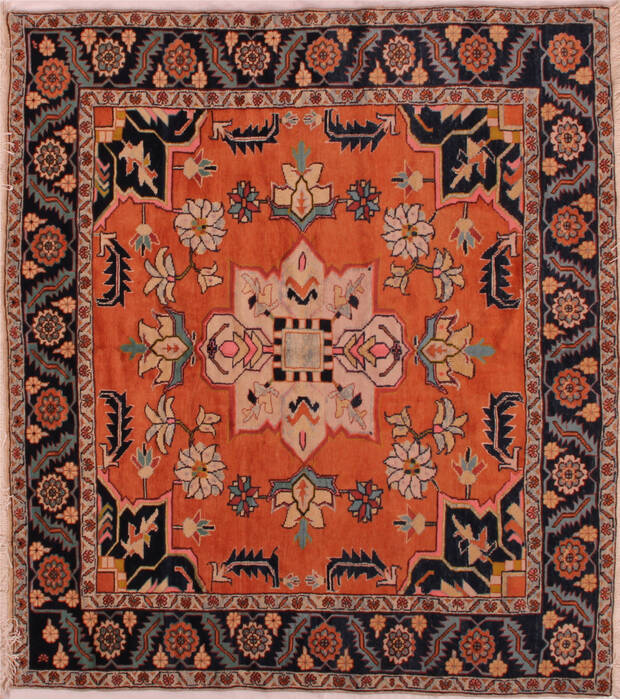 Ardebil Purple Hand Knotted 62 X 69  Area Rug 400-16484 Image 0