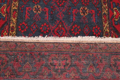 Hamedan Blue Runner Hand Knotted 31 X 1611  Area Rug 400-16485 Image 3