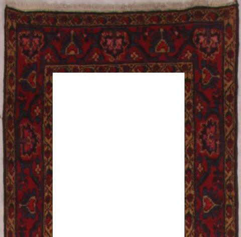 Hamedan Blue Runner Hand Knotted 31 X 1611  Area Rug 400-16485 Image 7