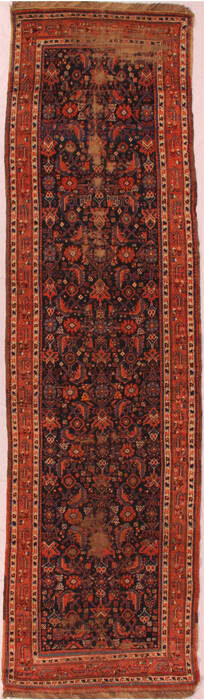 Malayer Blue Runner Hand Knotted 33 X 86  Area Rug 400-16487 Image 0