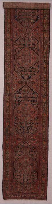 Malayer Purple Runner Hand Knotted 35 X 208  Area Rug 400-16488 Image 3