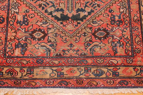 Malayer Purple Runner Hand Knotted 35 X 208  Area Rug 400-16488 Image 4