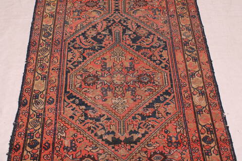 Malayer Purple Runner Hand Knotted 35 X 208  Area Rug 400-16488 Image 5
