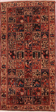 Persian Bakhtiar Red Runner 10 to 12 ft Wool Carpet 16493