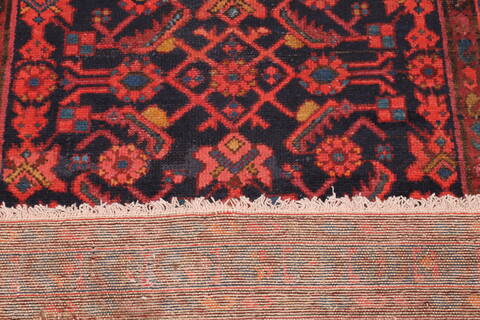 Malayer Black Runner Hand Knotted 35 X 162  Area Rug 400-16499 Image 5