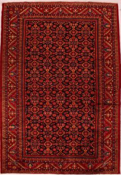 Lilihan Black Hand Knotted 7'1" X 11'5"  Area Rug 400-16501