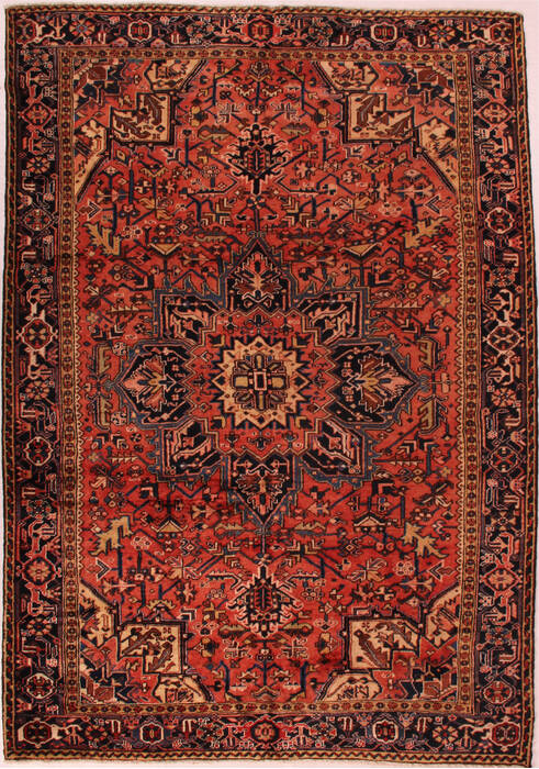 Heriz Purple Hand Knotted 80 X 115  Area Rug 400-16505 Image 0