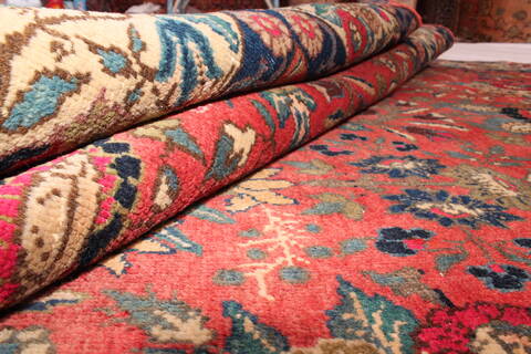 Khoy Purple Hand Knotted 411 X 93  Area Rug 400-16509 Image 1