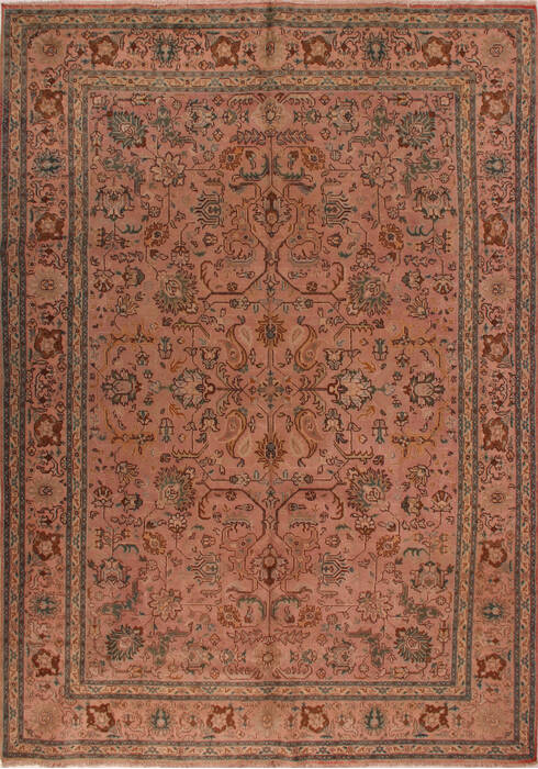 Tabriz Purple Hand Knotted 710 X 112  Area Rug 400-16511 Image 0