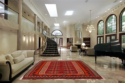 Turkman Red Hand Woven 59 X 90  Area Rug 400-16514 Image 1