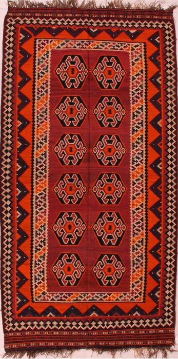 Turkman Red Hand Woven 59 X 90  Area Rug 400-16514 Image 0