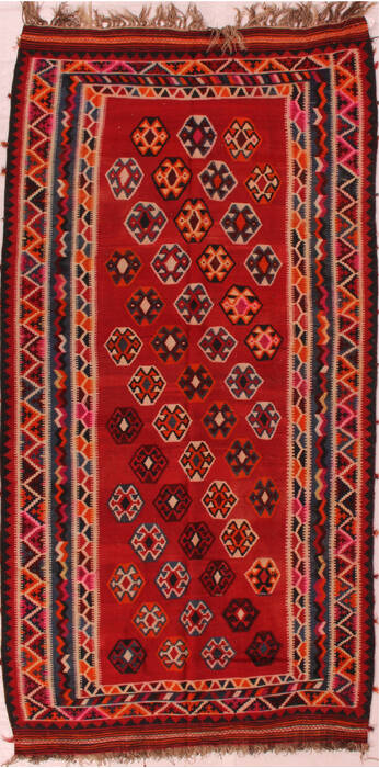 Turkman Red Runner Hand Knotted 50 X 99  Area Rug 400-16517 Image 0
