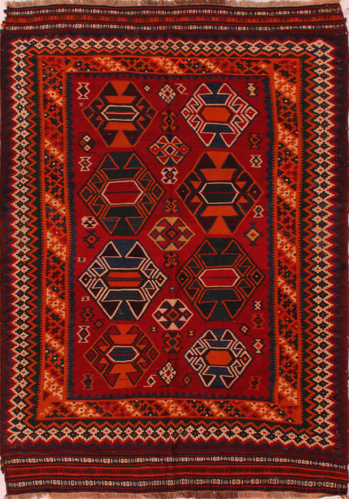 Turkman Red Hand Knotted 58 X 80  Area Rug 400-16518 Image 0