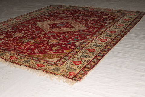 Turco-Persian Red Hand Knotted 42 X 52  Area Rug 400-16521 Image 5