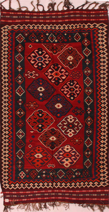 Turkman Red Hand Knotted 49 X 88  Area Rug 400-16525 Image 0