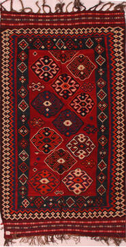 Persian Turkman Red Rectangle 6x9 ft Wool Carpet 16525