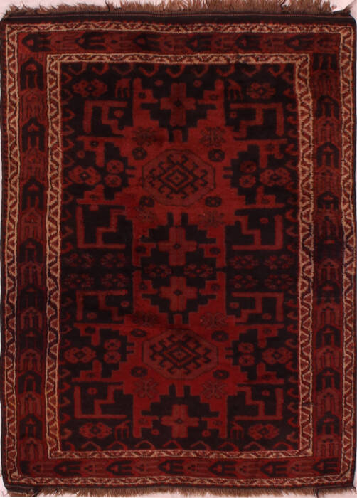 Kazak Black Hand Knotted 30 X 43  Area Rug 400-16530 Image 0