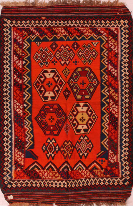 Turkman Orange Hand Knotted 50 X 79  Area Rug 400-16535 Image 0