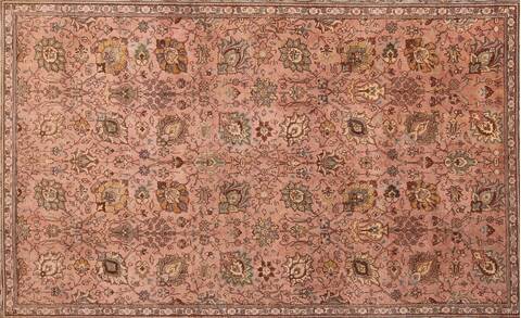 Tabriz Purple Hand Knotted 79 X 112  Area Rug 400-16542 Image 6