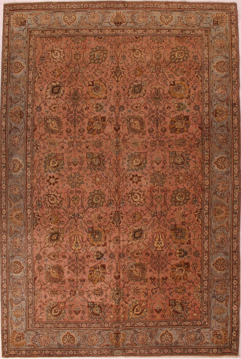 Tabriz Purple Hand Knotted 79 X 112  Area Rug 400-16542 Image 0