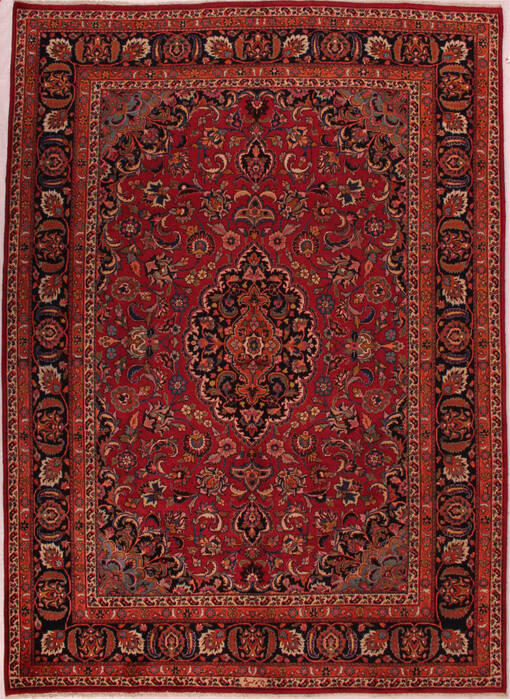 Mashad Red Hand Knotted 80 X 113  Area Rug 400-16550 Image 0