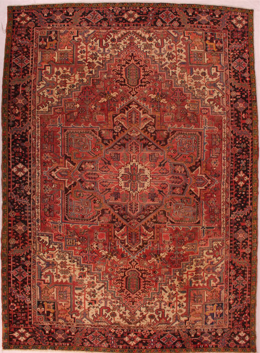 Heriz Red Hand Knotted 82 X 115  Area Rug 400-16552 Image 0