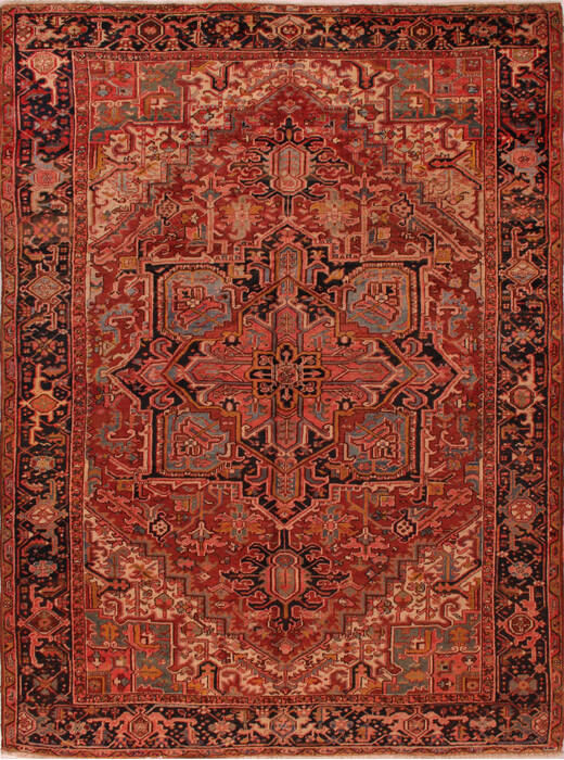 Heriz Red Hand Knotted 79 X 110  Area Rug 400-16554 Image 0