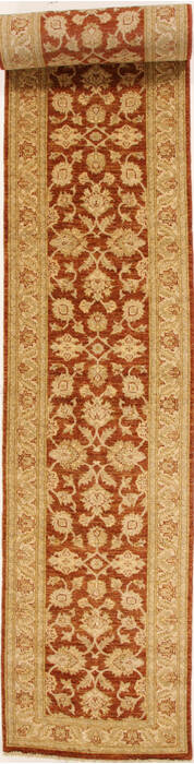 Pishavar Brown Runner Hand Knotted 27 X 211  Area Rug 250-16557 Image 0