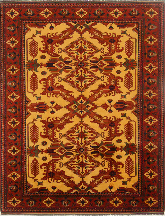 Kazak Yellow Hand Knotted 72 X 94  Area Rug 250-16561 Image 0