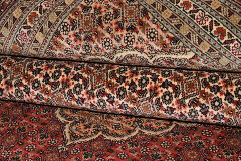 Tabriz Brown Hand Knotted 69 X 105  Area Rug 400-16578 Image 8