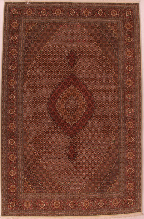 Tabriz Brown Hand Knotted 69 X 105  Area Rug 400-16578 Image 0