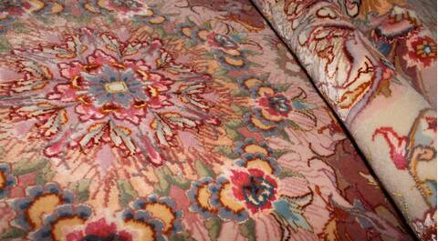 Tabriz Beige Hand Knotted 67 X 100  Area Rug 400-16581 Image 20