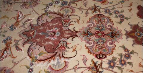 Tabriz Beige Hand Knotted 67 X 100  Area Rug 400-16581 Image 21