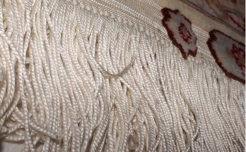 Tabriz Beige Hand Knotted 70 X 101  Area Rug 400-16583 Image 9