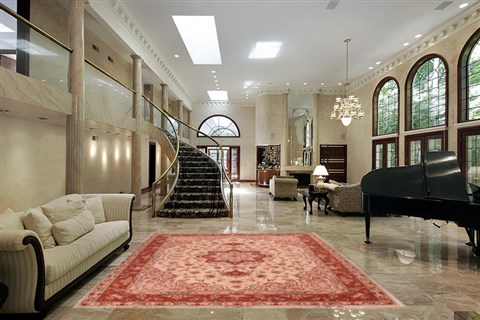 Tabriz Beige Hand Knotted 70 X 101  Area Rug 400-16583 Image 5