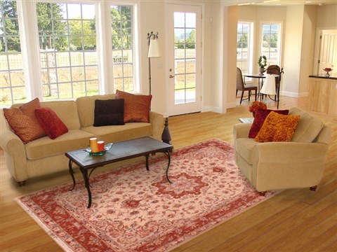 Tabriz Beige Hand Knotted 70 X 101  Area Rug 400-16583 Image 2